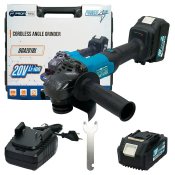 ФОТО КАРТИНКИ ЗОБРАЖЕННЯ Потужна кутова безщіткова шліфмашина PROFI-TEC DGA201BL POWERLINE : з АКБ 20 V 2шт-4.0 Ah+ЗП, диск 125 мм, 7500 об/хв РОЗДРІБ ОПТ ГУРТ ГУРТОМ ОПТОМ! З ЄВРОПИ! ЯКІСТЬ! Купити Львів Характеристики Ціна Оплата Доставка "БОГОДАР" ІНТЕРНЕТ-МАГАЗИН Огляд Рейтинг Порівняння Як вибрати Якісний