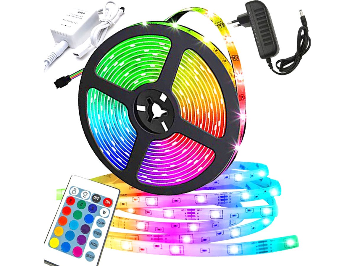 ФОТО КАРТИНКИ ЗОБРАЖЕННЯ Комплект стрічка лента LEDSTRIP 3528 5 метрів LED RGB SMD різнокольорова світлодіодна + Блок живлення + Контролер + Пульт РОЗДРІБ ОПТ ГУРТ ГУРТОМ ОПТОМ! З ЄВРОПИ! ЯКІСТЬ! Купити Львів Характеристики Ціна Оплата Доставка "БОГОДАР" ІНТЕРНЕТ-МАГАЗИН Огляд Рейтинг Порівняння Як вибрати Якісний