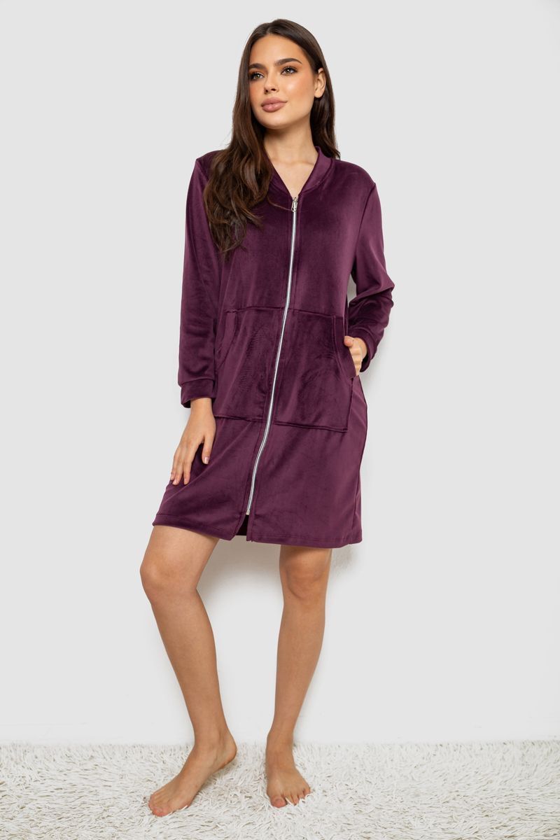 ФОТО КАРТИНКИ ЗОБРАЖЕННЯ Халат жіночий велюровий на блискавці AGER 257R1023 L-XL Сливовий РОЗДРІБ ОПТ ГУРТ ГУРТОМ ОПТОМ! З ЄВРОПИ! ЯКІСТЬ! Купити Львів Характеристики Ціна Оплата Доставка "БОГОДАР" ІНТЕРНЕТ-МАГАЗИН Огляд Рейтинг Порівняння Як вибрати Якісний