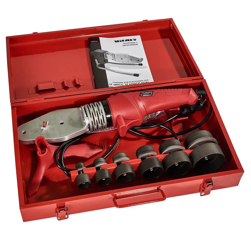 ФОТО КАРТИНКИ ЗОБРАЖЕННЯ Потужний паяльник для пластикових труб (поліпропіленових труб) VITALS LP 6150CC dual : 750/1500 Вт, 20-63 мм насадки РОЗДРІБ ОПТ ГУРТ ГУРТОМ ОПТОМ! З ЄВРОПИ! ЯКІСТЬ! Купити Львів Характеристики Ціна Оплата Доставка "БОГОДАР" ІНТЕРНЕТ-МАГАЗИН Огляд Рейтинг Порівняння Як вибрати Якісний