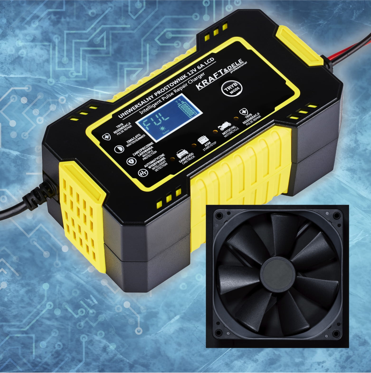 ФОТО КАРТИНКИ ЗОБРАЖЕННЯ Automatyczny prostownik akumulatorowy LCD 12V / 6A KD1290 РОЗДРІБ ОПТ ГУРТ ГУРТОМ ОПТОМ! З ЄВРОПИ! ЯКІСТЬ! Купити Львів Характеристики Ціна Оплата Доставка "БОГОДАР" ІНТЕРНЕТ-МАГАЗИН Огляд Рейтинг Порівняння Як вибрати Якісний