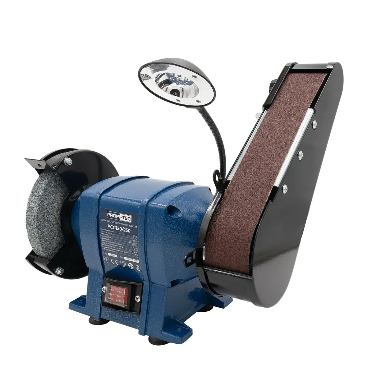 ФОТО КАРТИНКИ ЗОБРАЖЕННЯ Потужний точильно-шліфувальний верстат (точило-гріндер) PROFI-TEC PCG150/250 : 250 Вт, 150 мм диск, стрічка 50*686 мм (006972) РОЗДРІБ ОПТ ГУРТ ГУРТОМ ОПТОМ! З ЄВРОПИ! ЯКІСТЬ! Купити Львів Характеристики Ціна Оплата Доставка "БОГОДАР" ІНТЕРНЕТ-МАГАЗИН Огляд Рейтинг Порівняння Як вибрати Якісний