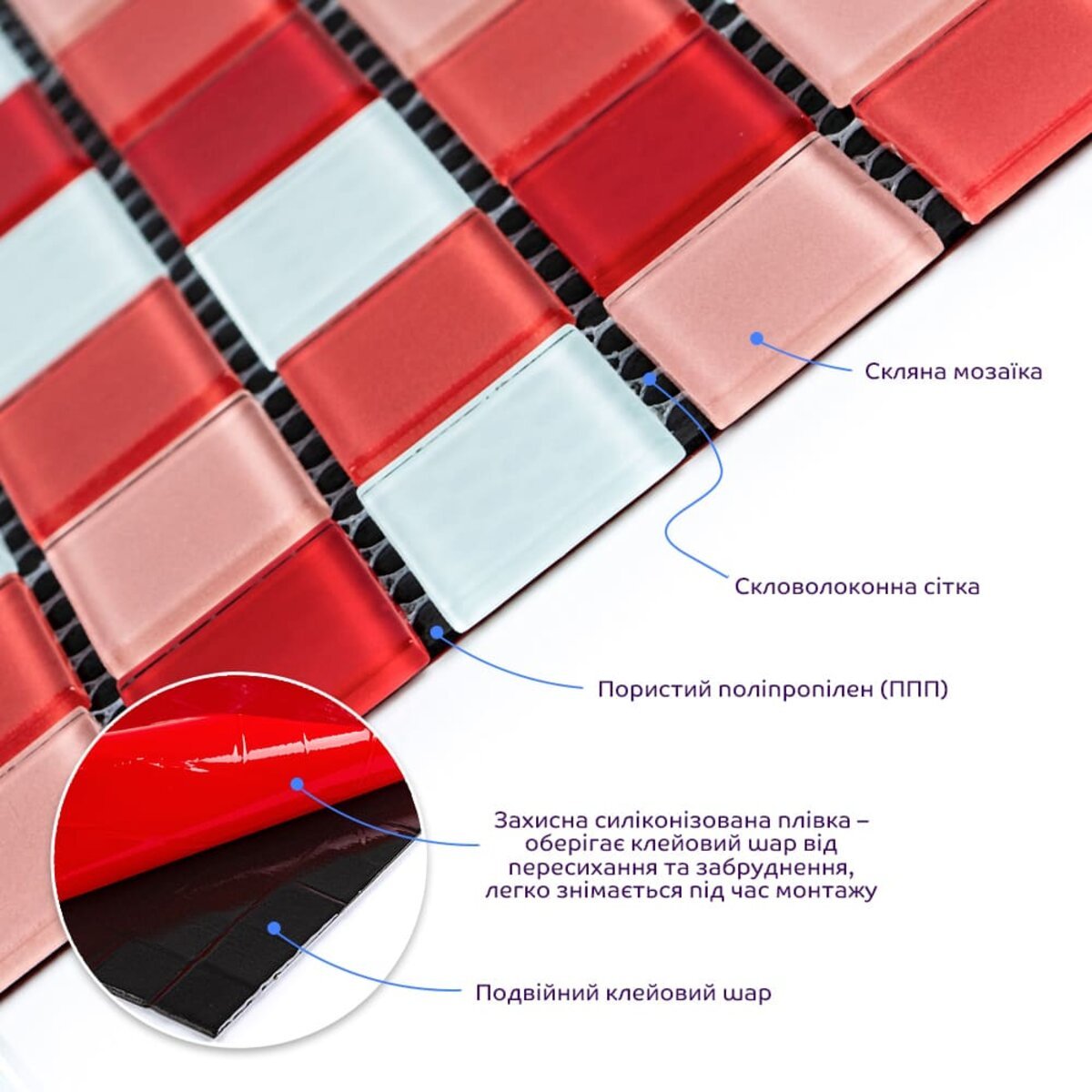 ФОТО КАРТИНКИ ЗОБРАЖЕННЯ Мозаїка з декоративного скла 298х298х4,5мм Червона SW-00002367 РОЗДРІБ ОПТ ГУРТ ГУРТОМ ОПТОМ! З ЄВРОПИ! ЯКІСТЬ! Купити Львів Характеристики Ціна Оплата Доставка "БОГОДАР" ІНТЕРНЕТ-МАГАЗИН Огляд Рейтинг Порівняння Як вибрати Якісний