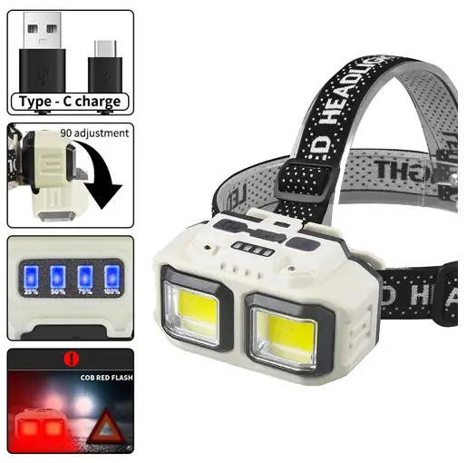 ФОТО КАРТИНКИ ЗОБРАЖЕННЯ Налобний ліхтар HX-816-2COB PL-124, Білий, Червоний, Waterproof, 1x18650, ЗП Type-C РОЗДРІБ ОПТ ГУРТ ГУРТОМ ОПТОМ! З ЄВРОПИ! ЯКІСТЬ! Купити Львів Характеристики Ціна Оплата Доставка "БОГОДАР" ІНТЕРНЕТ-МАГАЗИН Огляд Рейтинг Порівняння Як вибрати Якісний