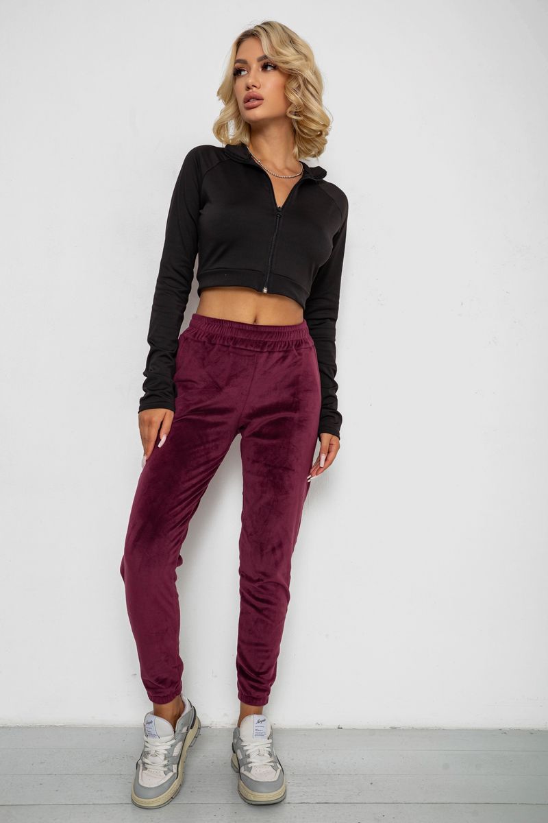 ФОТО КАРТИНКИ ЗОБРАЖЕННЯ Спортивні штани велюрові жіночі на флісі AGER 238R58648 L Бордовий РОЗДРІБ ОПТ ГУРТ ГУРТОМ ОПТОМ! З ЄВРОПИ! ЯКІСТЬ! Купити Львів Характеристики Ціна Оплата Доставка "БОГОДАР" ІНТЕРНЕТ-МАГАЗИН Огляд Рейтинг Порівняння Як вибрати Якісний