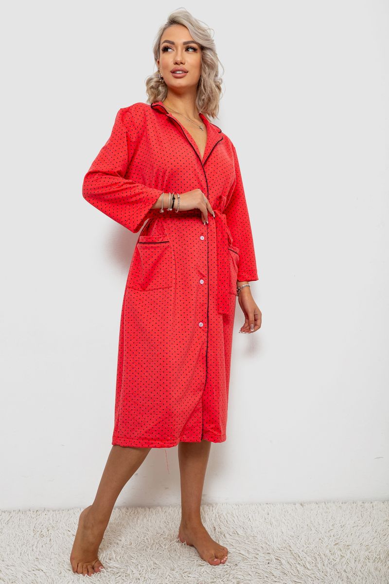 ФОТО КАРТИНКИ ЗОБРАЖЕННЯ Халат жіночий домашній в горошок AGER 257R334 4XL Червоний РОЗДРІБ ОПТ ГУРТ ГУРТОМ ОПТОМ! З ЄВРОПИ! ЯКІСТЬ! Купити Львів Характеристики Ціна Оплата Доставка "БОГОДАР" ІНТЕРНЕТ-МАГАЗИН Огляд Рейтинг Порівняння Як вибрати Якісний