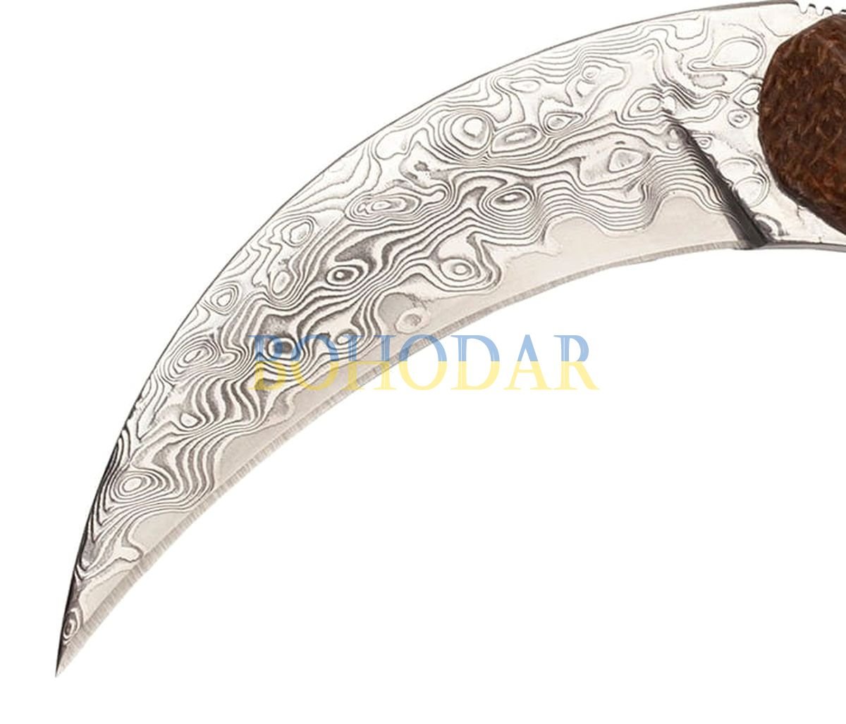 ФОТО КАРТИНКИ ЗОБРАЖЕННЯ Ніж дамаський BSH N-955 нескладний 14 см  KARAMBIT (КЕРАМБІТ) FULL TANG з Дамаської сталі Дамаск РОЗДРІБ ОПТ ГУРТ ГУРТОМ ОПТОМ! З ЄВРОПИ! ЯКІСТЬ! Купити Львів Характеристики Ціна Оплата Доставка "БОГОДАР" ІНТЕРНЕТ-МАГАЗИН Огляд Рейтинг Порівняння Як вибрати Якісний
