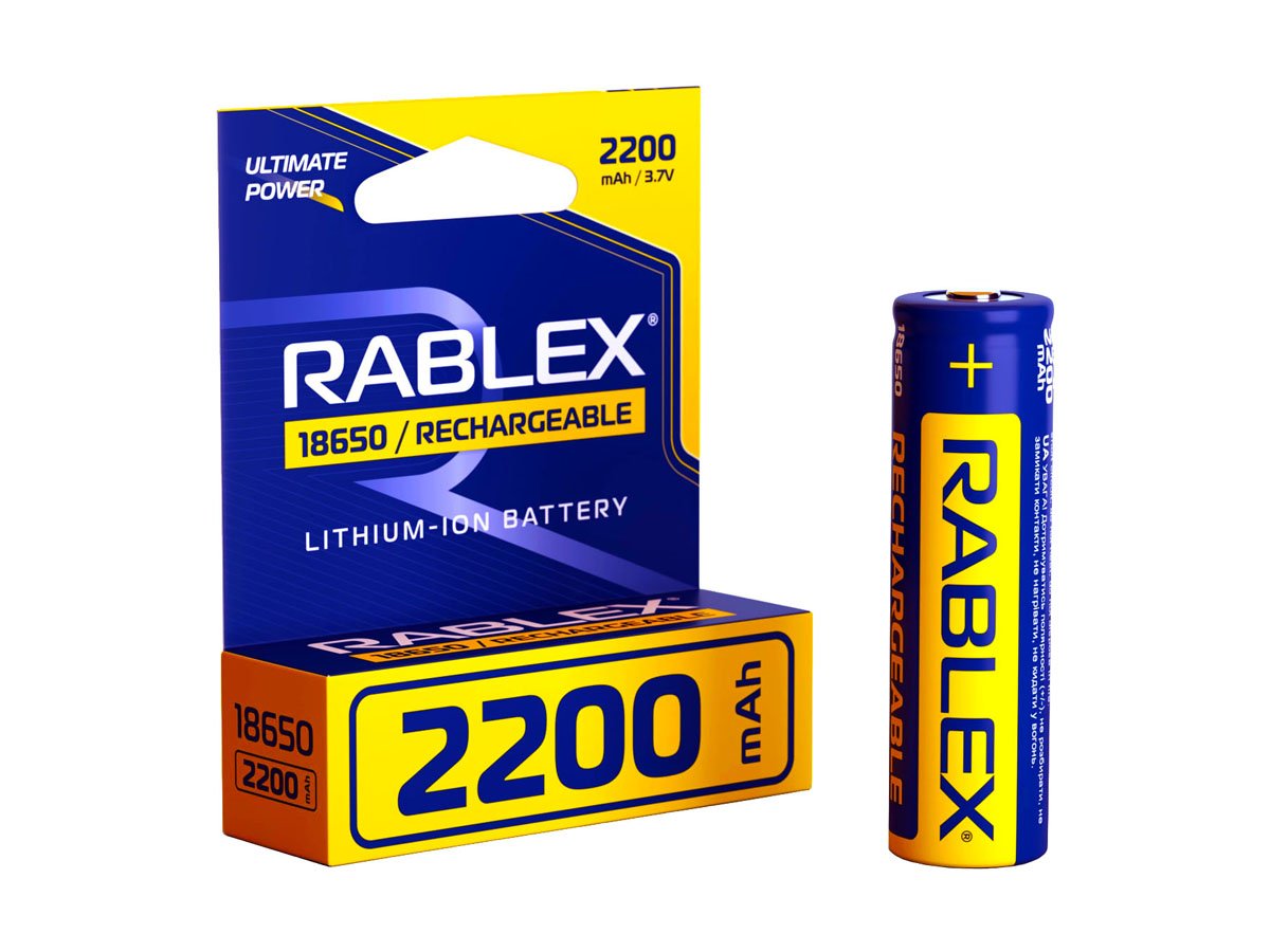 ФОТО КАРТИНКИ ЗОБРАЖЕННЯ Акумулятор 1 штука RABLEX 18650 2200 mAh Li-Ion 3.7V без захисту Літій-Іонний ORIGINAL РОЗДРІБ ОПТ ГУРТ ГУРТОМ ОПТОМ! З ЄВРОПИ! ЯКІСТЬ! Купити Львів Характеристики Ціна Оплата Доставка "БОГОДАР" ІНТЕРНЕТ-МАГАЗИН Огляд Рейтинг Порівняння Як вибрати Якісний