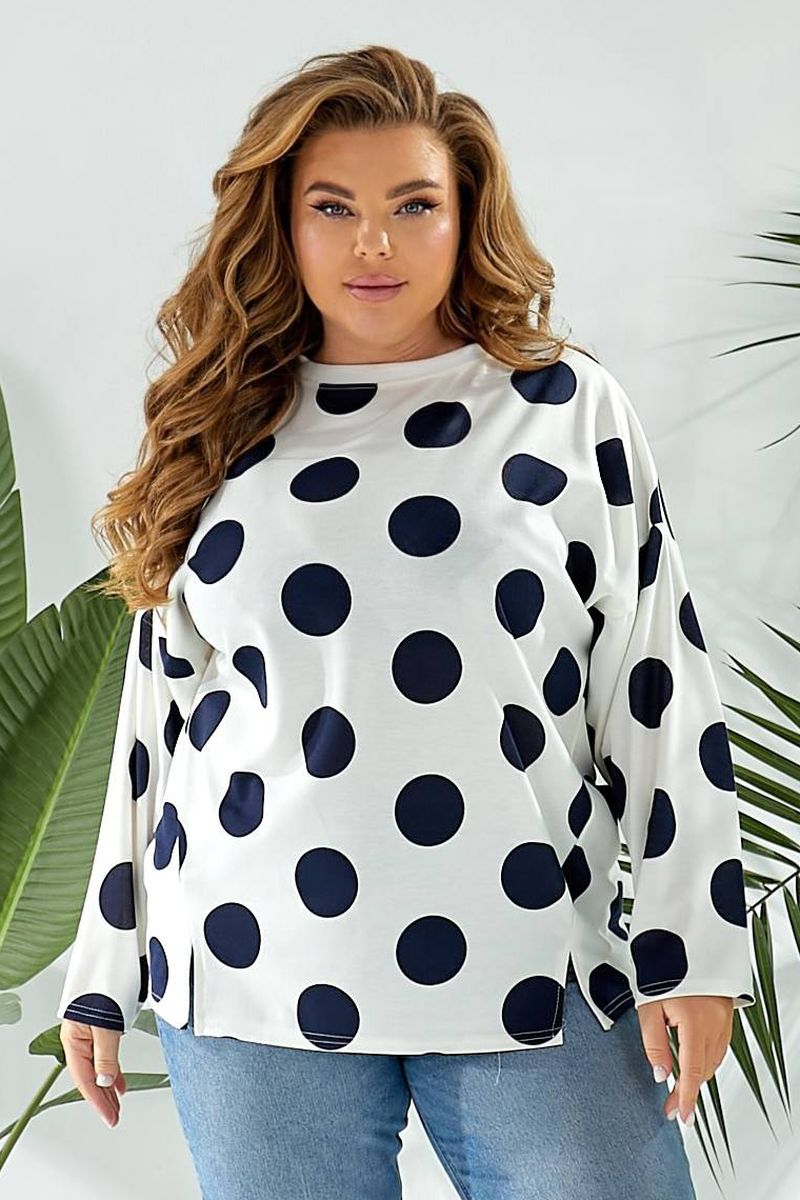 ФОТО КАРТИНКИ ЗОБРАЖЕННЯ Світшот жіночий в горох AGER 257R332 5XL-6XL Молочний РОЗДРІБ ОПТ ГУРТ ГУРТОМ ОПТОМ! З ЄВРОПИ! ЯКІСТЬ! Купити Львів Характеристики Ціна Оплата Доставка "БОГОДАР" ІНТЕРНЕТ-МАГАЗИН Огляд Рейтинг Порівняння Як вибрати Якісний