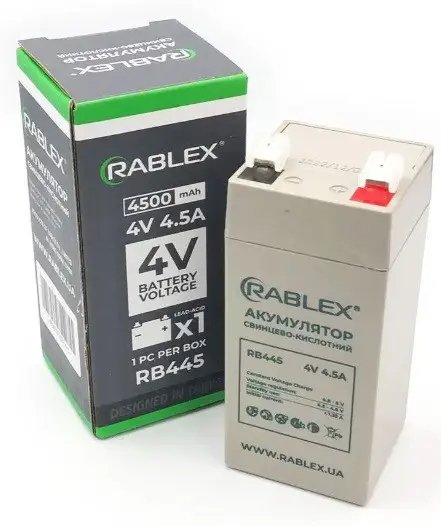 ФОТО КАРТИНКИ ЗОБРАЖЕННЯ Акумуляторна батарея RABLEX 4V 4.5Ah (RB445), свинцево-кислотна (SLA) РОЗДРІБ ОПТ ГУРТ ГУРТОМ ОПТОМ! З ЄВРОПИ! ЯКІСТЬ! Купити Львів Характеристики Ціна Оплата Доставка "БОГОДАР" ІНТЕРНЕТ-МАГАЗИН Огляд Рейтинг Порівняння Як вибрати Якісний