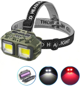 ФОТО КАРТИНКИ ЗОБРАЖЕННЯ Налобний ліхтар HX-M816-2COB(White+Red) CAMOUFLAGE, Waterproof, 1x18650, ЗП Type-C РОЗДРІБ ОПТ ГУРТ ГУРТОМ ОПТОМ! З ЄВРОПИ! ЯКІСТЬ! Купити Львів Характеристики Ціна Оплата Доставка "БОГОДАР" ІНТЕРНЕТ-МАГАЗИН Огляд Рейтинг Порівняння Як вибрати Якісний