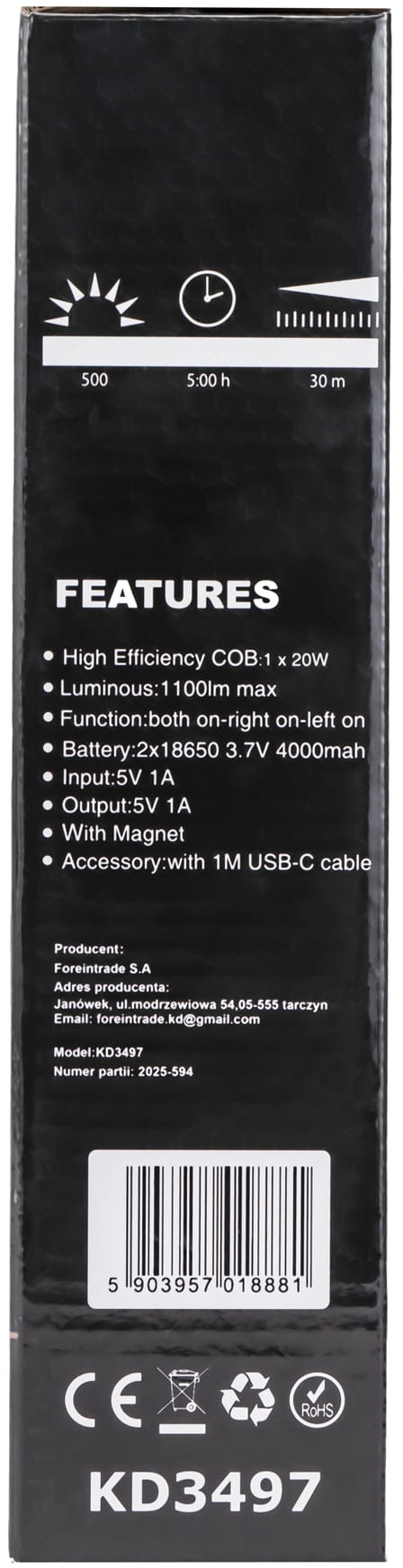 ФОТО КАРТИНКИ ЗОБРАЖЕННЯ LATARKA WARSZTATOWA LED USB-C 1100LM 4000mAh KD3497 РОЗДРІБ ОПТ ГУРТ ГУРТОМ ОПТОМ! З ЄВРОПИ! ЯКІСТЬ! Купити Львів Характеристики Ціна Оплата Доставка "БОГОДАР" ІНТЕРНЕТ-МАГАЗИН Огляд Рейтинг Порівняння Як вибрати Якісний