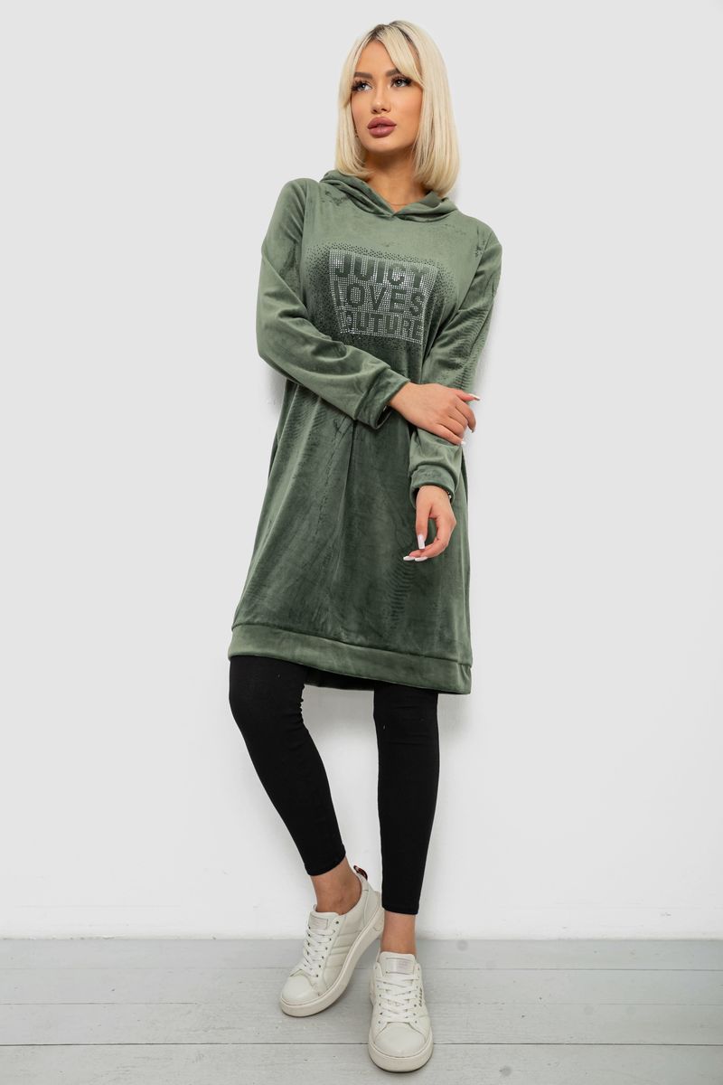 ФОТО КАРТИНКИ ЗОБРАЖЕННЯ Туніка жіноча однотонна велюрова AGER 257R338 L-XL Оливковий РОЗДРІБ ОПТ ГУРТ ГУРТОМ ОПТОМ! З ЄВРОПИ! ЯКІСТЬ! Купити Львів Характеристики Ціна Оплата Доставка "БОГОДАР" ІНТЕРНЕТ-МАГАЗИН Огляд Рейтинг Порівняння Як вибрати Якісний