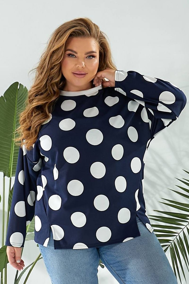 ФОТО КАРТИНКИ ЗОБРАЖЕННЯ Світшот жіночий в горох AGER 257R332 XL-XXL Синій РОЗДРІБ ОПТ ГУРТ ГУРТОМ ОПТОМ! З ЄВРОПИ! ЯКІСТЬ! Купити Львів Характеристики Ціна Оплата Доставка "БОГОДАР" ІНТЕРНЕТ-МАГАЗИН Огляд Рейтинг Порівняння Як вибрати Якісний