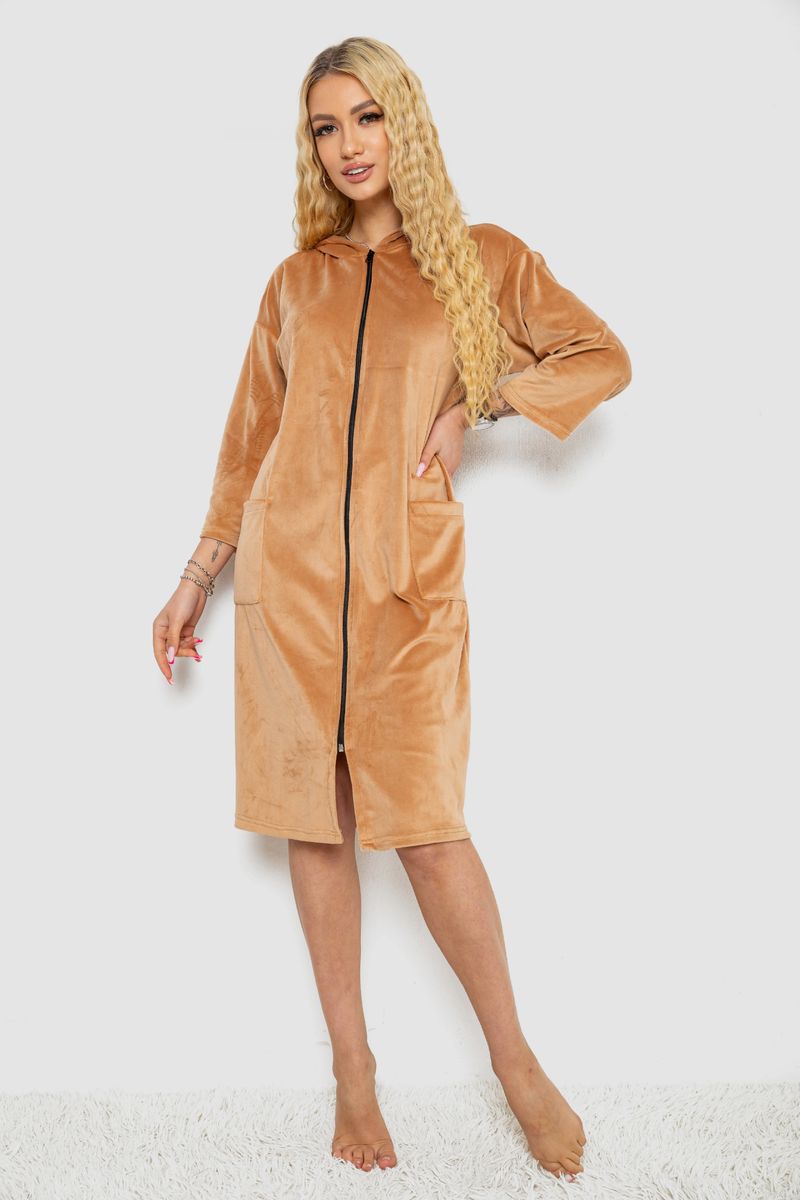ФОТО КАРТИНКИ ЗОБРАЖЕННЯ Халат жіночий велюровий на блискавці AGER 238R101 4XL Бежевий РОЗДРІБ ОПТ ГУРТ ГУРТОМ ОПТОМ! З ЄВРОПИ! ЯКІСТЬ! Купити Львів Характеристики Ціна Оплата Доставка "БОГОДАР" ІНТЕРНЕТ-МАГАЗИН Огляд Рейтинг Порівняння Як вибрати Якісний