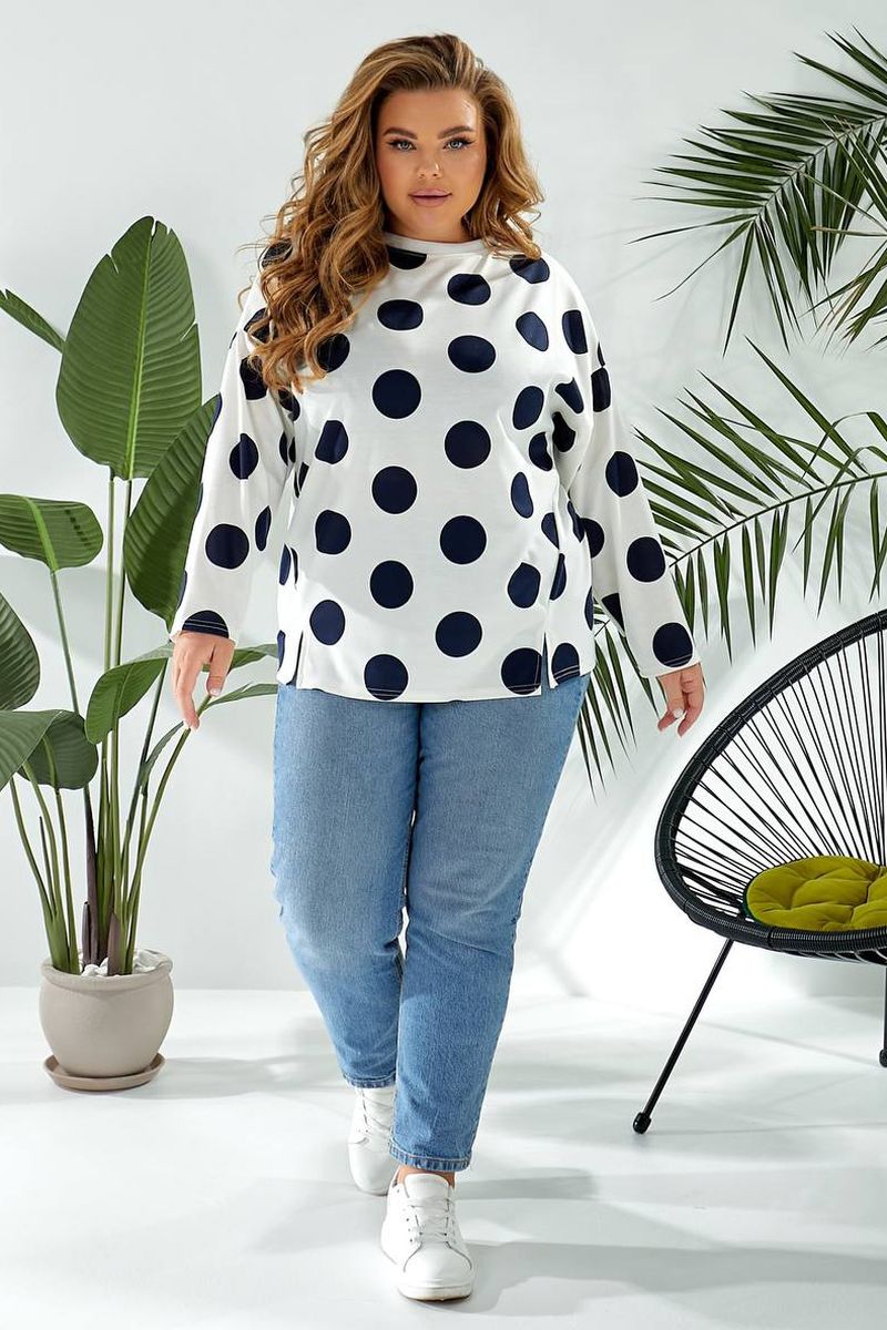 ФОТО КАРТИНКИ ЗОБРАЖЕННЯ Світшот жіночий в горох AGER 257R332 5XL-6XL Молочний РОЗДРІБ ОПТ ГУРТ ГУРТОМ ОПТОМ! З ЄВРОПИ! ЯКІСТЬ! Купити Львів Характеристики Ціна Оплата Доставка "БОГОДАР" ІНТЕРНЕТ-МАГАЗИН Огляд Рейтинг Порівняння Як вибрати Якісний