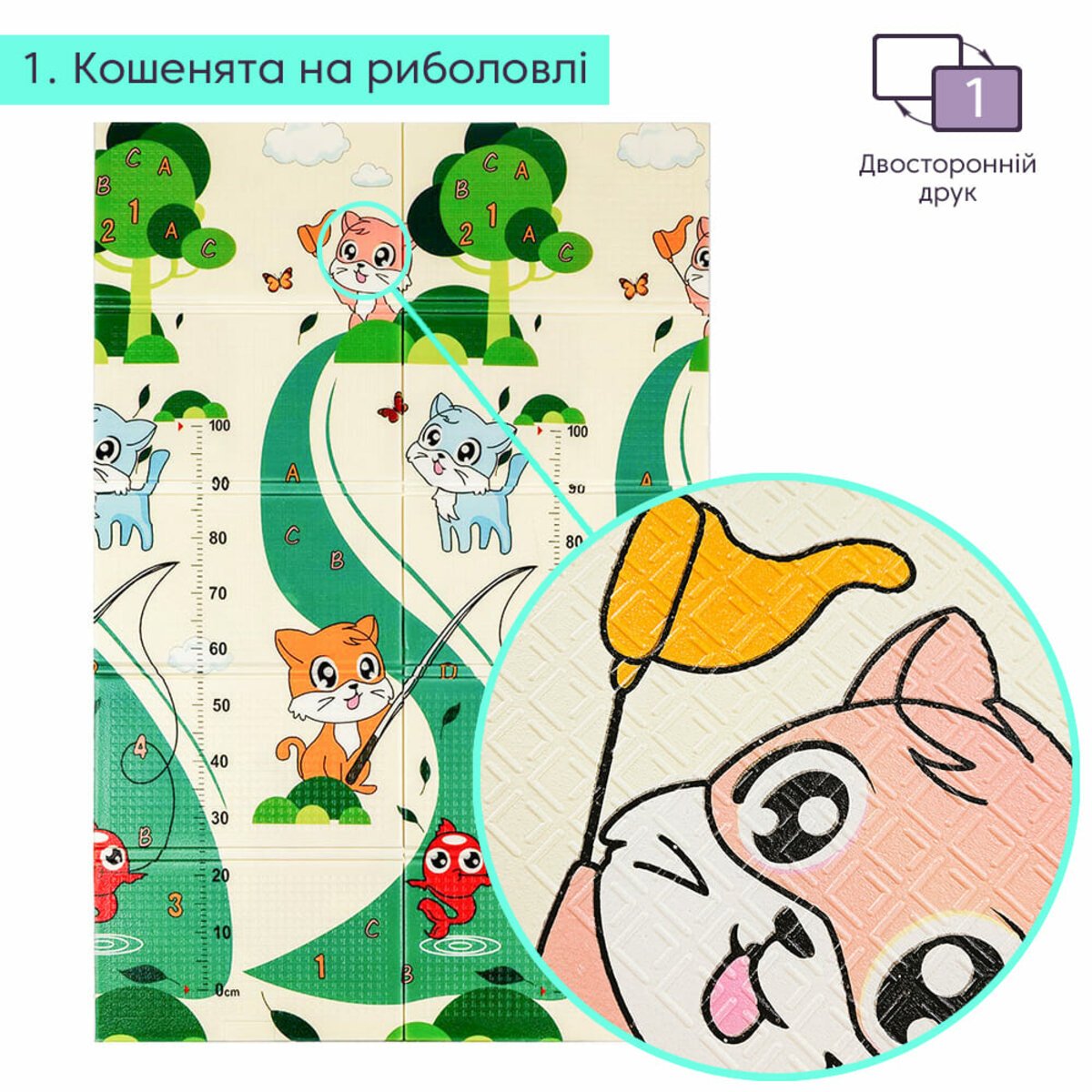 ФОТО КАРТИНКИ ЗОБРАЖЕННЯ Дитячий складаний розвиваючий термокилимок 120х180х0,8см "Кошенята на риболовлі | Цуценята" (275) SW-00001318 РОЗДРІБ ОПТ ГУРТ ГУРТОМ ОПТОМ! З ЄВРОПИ! ЯКІСТЬ! Купити Львів Характеристики Ціна Оплата Доставка "БОГОДАР" ІНТЕРНЕТ-МАГАЗИН Огляд Рейтинг Порівняння Як вибрати Якісний