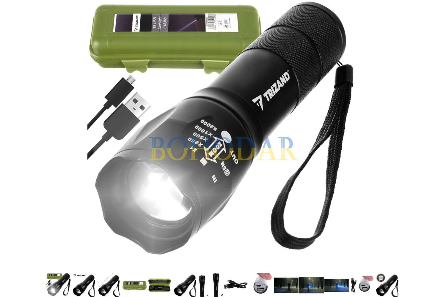 ФОТО КАРТИНКИ ЗОБРАЖЕННЯ Ліхтарик (ліхтар, фонарик) з Micro-USB TRIZAND L18368 +POWERBANK CREE T6 5100 mAh 1000 Лм 500 м Польща! РОЗДРІБ ОПТ ГУРТ ГУРТОМ ОПТОМ! З ЄВРОПИ! ЯКІСТЬ! Купити Львів Характеристики Ціна Оплата Доставка "БОГОДАР" ІНТЕРНЕТ-МАГАЗИН Огляд Рейтинг Порівняння Як вибрати Якісний