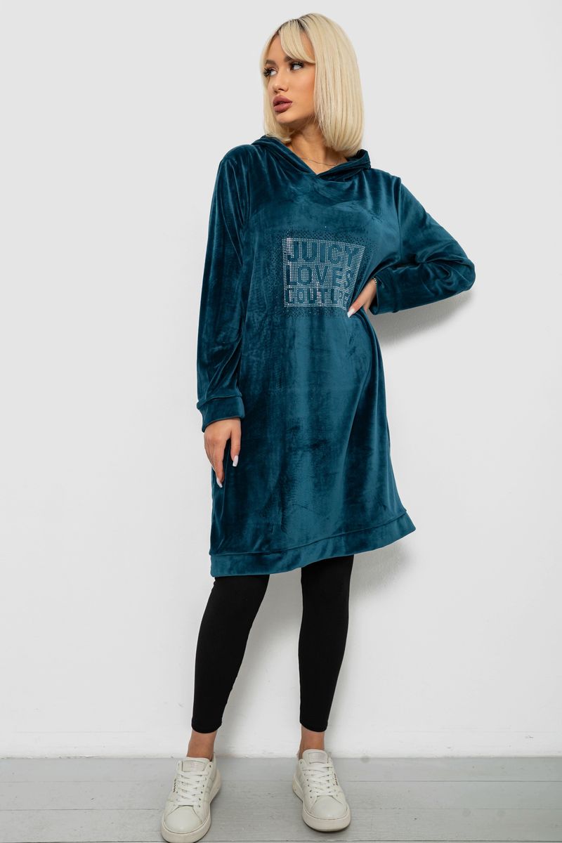 ФОТО КАРТИНКИ ЗОБРАЖЕННЯ Туніка жіноча однотонна велюрова AGER 257R338 L-XL Смарагдовий РОЗДРІБ ОПТ ГУРТ ГУРТОМ ОПТОМ! З ЄВРОПИ! ЯКІСТЬ! Купити Львів Характеристики Ціна Оплата Доставка "БОГОДАР" ІНТЕРНЕТ-МАГАЗИН Огляд Рейтинг Порівняння Як вибрати Якісний