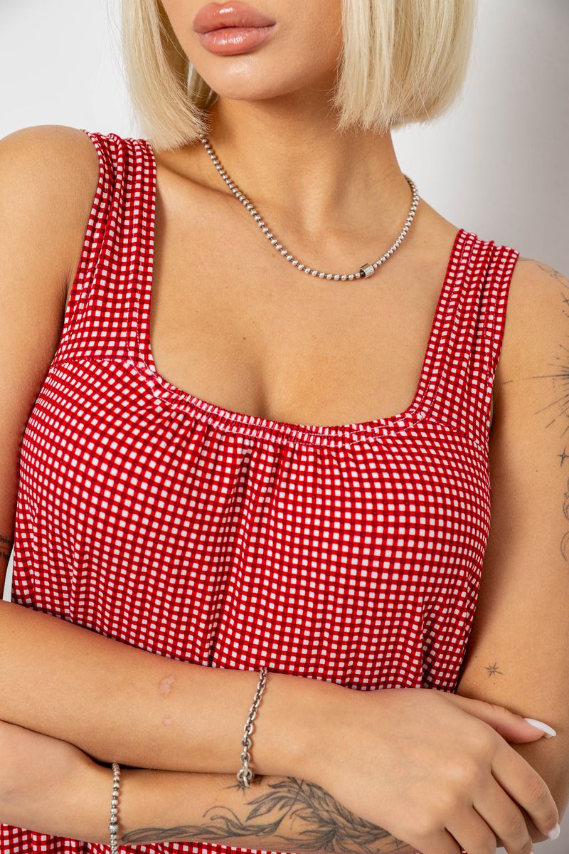 ФОТО КАРТИНКИ ЗОБРАЖЕННЯ Сарафан жіночий  в клітинку AGER 257R733-2 L-XL Червоний РОЗДРІБ ОПТ ГУРТ ГУРТОМ ОПТОМ! З ЄВРОПИ! ЯКІСТЬ! Купити Львів Характеристики Ціна Оплата Доставка "БОГОДАР" ІНТЕРНЕТ-МАГАЗИН Огляд Рейтинг Порівняння Як вибрати Якісний