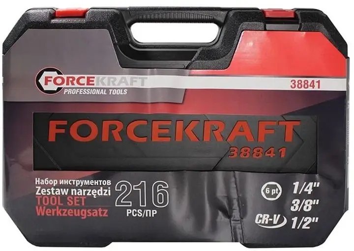 ФОТО КАРТИНКИ ЗОБРАЖЕННЯ Професійний набір інструментів Forcekraft 216 шт (FK-38841) : 1/4''3/8''1/2''(6гр.) головки (4-32мм)набір для авто і будинку РОЗДРІБ ОПТ ГУРТ ГУРТОМ ОПТОМ! З ЄВРОПИ! ЯКІСТЬ! Купити Львів Характеристики Ціна Оплата Доставка "БОГОДАР" ІНТЕРНЕТ-МАГАЗИН Огляд Рейтинг Порівняння Як вибрати Якісний