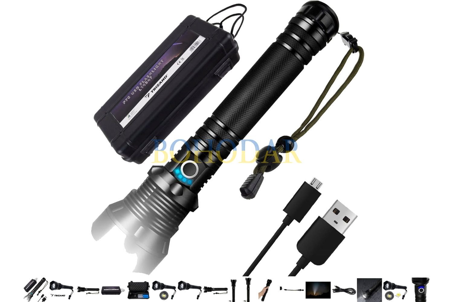 ФОТО КАРТИНКИ ЗОБРАЖЕННЯ Ліхтарик (ліхтар, фонарик) з Micro-USB TRIZAND L18547 XHP70 4 Ядра 2x 26650 17600 mAh 4500 Лм 1 Км Польща! РОЗДРІБ ОПТ ГУРТ ГУРТОМ ОПТОМ! З ЄВРОПИ! ЯКІСТЬ! Купити Львів Характеристики Ціна Оплата Доставка "БОГОДАР" ІНТЕРНЕТ-МАГАЗИН Огляд Рейтинг Порівняння Як вибрати Якісний