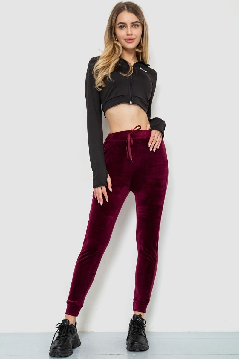 ФОТО КАРТИНКИ ЗОБРАЖЕННЯ Спорт штани жіночі велюрові AGER 244R5571 S Бордовий РОЗДРІБ ОПТ ГУРТ ГУРТОМ ОПТОМ! З ЄВРОПИ! ЯКІСТЬ! Купити Львів Характеристики Ціна Оплата Доставка "БОГОДАР" ІНТЕРНЕТ-МАГАЗИН Огляд Рейтинг Порівняння Як вибрати Якісний