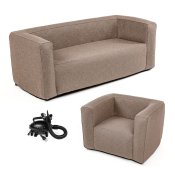 ФОТО КАРТИНКИ ЗОБРАЖЕННЯ Комплект надувних меблів диван і крісло Коричневий SW-00002656 РОЗДРІБ ОПТ ГУРТ ГУРТОМ ОПТОМ! З ЄВРОПИ! ЯКІСТЬ! Купити Львів Характеристики Ціна Оплата Доставка "БОГОДАР" ІНТЕРНЕТ-МАГАЗИН Огляд Рейтинг Порівняння Як вибрати Якісний