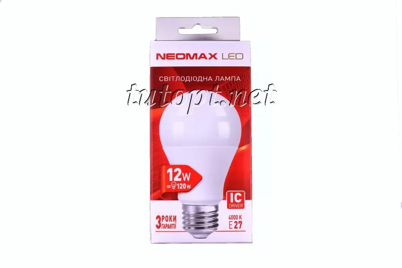 ФОТО КАРТИНКИ ЗОБРАЖЕННЯ Світлодіодна LED-лампочка NEOMAX 12 W NX12L E27 4000 K РОЗДРІБ ОПТ ГУРТ ГУРТОМ ОПТОМ! З ЄВРОПИ! ЯКІСТЬ! Купити Львів Характеристики Ціна Оплата Доставка "БОГОДАР" ІНТЕРНЕТ-МАГАЗИН Огляд Рейтинг Порівняння Як вибрати Якісний