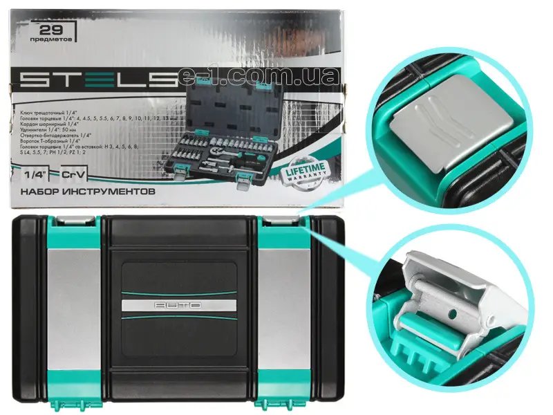 ФОТО КАРТИНКИ ЗОБРАЖЕННЯ Професійний універсальний набір ручного інструменту STELS 29шт. посилений кейс, набір ключів для авто і дому 14100 РОЗДРІБ ОПТ ГУРТ ГУРТОМ ОПТОМ! З ЄВРОПИ! ЯКІСТЬ! Купити Львів Характеристики Ціна Оплата Доставка "БОГОДАР" ІНТЕРНЕТ-МАГАЗИН Огляд Рейтинг Порівняння Як вибрати Якісний