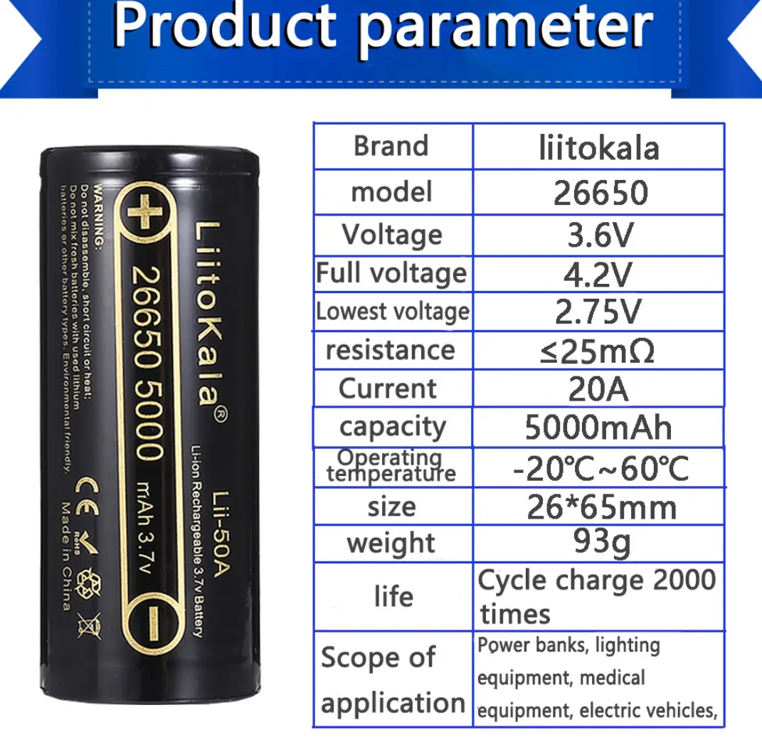 ФОТО КАРТИНКИ ЗОБРАЖЕННЯ Аккумулятор LIITOKALA 26650, 50A-JT, 5000mAh РОЗДРІБ ОПТ ГУРТ ГУРТОМ ОПТОМ! З ЄВРОПИ! ЯКІСТЬ! Купити Львів Характеристики Ціна Оплата Доставка "БОГОДАР" ІНТЕРНЕТ-МАГАЗИН Огляд Рейтинг Порівняння Як вибрати Якісний
