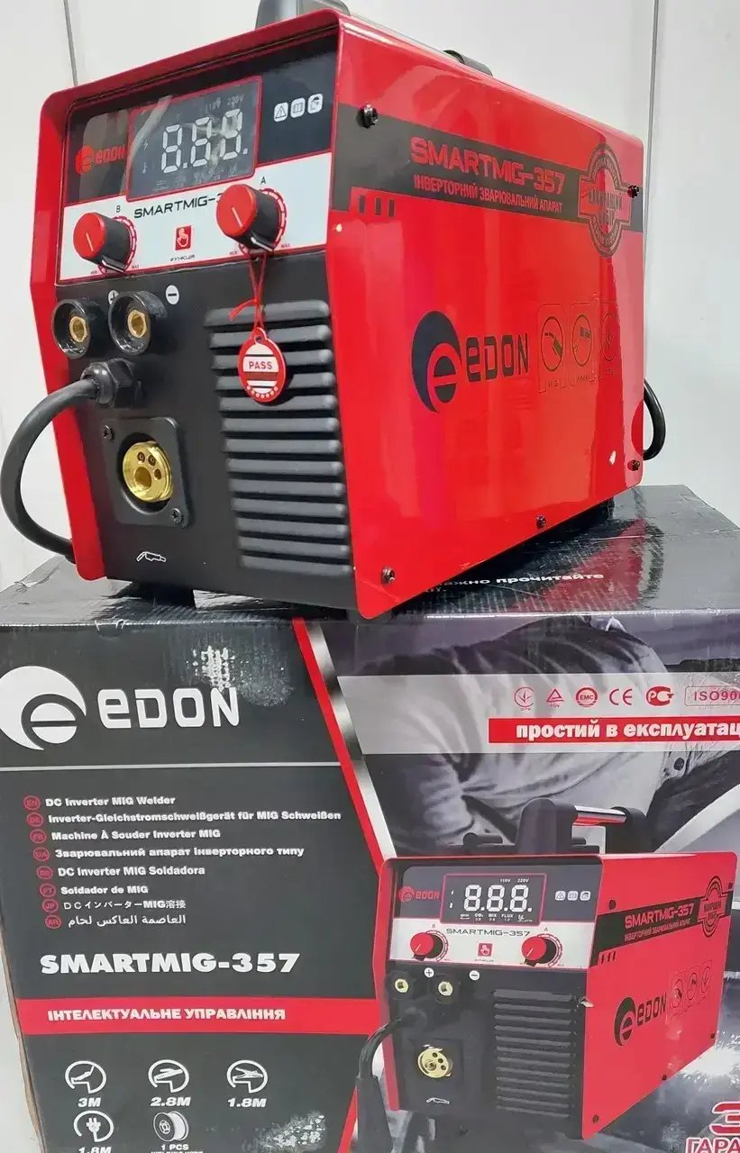 ФОТО КАРТИНКИ ЗОБРАЖЕННЯ Потужний зварювальний напівавтомат EDON SmartMIG-357(2 в 1 MIG + MMA) : 5.3 кВт, 10-357 Ампер РОЗДРІБ ОПТ ГУРТ ГУРТОМ ОПТОМ! З ЄВРОПИ! ЯКІСТЬ! Купити Львів Характеристики Ціна Оплата Доставка "БОГОДАР" ІНТЕРНЕТ-МАГАЗИН Огляд Рейтинг Порівняння Як вибрати Якісний
