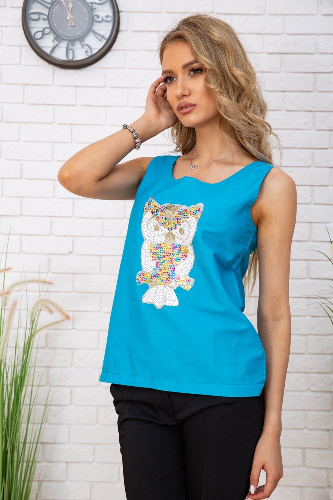 ФОТО КАРТИНКИ ЗОБРАЖЕННЯ Бавовняна майка бірюзовогоз пайєтками  AGER 172R203 S Бірюзовий РОЗДРІБ ОПТ ГУРТ ГУРТОМ ОПТОМ! З ЄВРОПИ! ЯКІСТЬ! Купити Львів Характеристики Ціна Оплата Доставка "БОГОДАР" ІНТЕРНЕТ-МАГАЗИН Огляд Рейтинг Порівняння Як вибрати Якісний