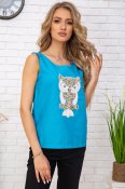 ФОТО КАРТИНКИ ЗОБРАЖЕННЯ Бавовняна майка бірюзовогоз пайєтками  AGER 172R203 S Бірюзовий РОЗДРІБ ОПТ ГУРТ ГУРТОМ ОПТОМ! З ЄВРОПИ! ЯКІСТЬ! Купити Львів Характеристики Ціна Оплата Доставка "БОГОДАР" ІНТЕРНЕТ-МАГАЗИН Огляд Рейтинг Порівняння Як вибрати Якісний