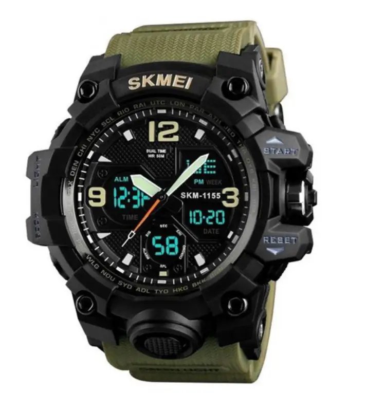ФОТО КАРТИНКИ ЗОБРАЖЕННЯ Годинник наручний 1155BKH SKMEI, KHAKI, 9734 РОЗДРІБ ОПТ ГУРТ ГУРТОМ ОПТОМ! З ЄВРОПИ! ЯКІСТЬ! Купити Львів Характеристики Ціна Оплата Доставка "БОГОДАР" ІНТЕРНЕТ-МАГАЗИН Огляд Рейтинг Порівняння Як вибрати Якісний