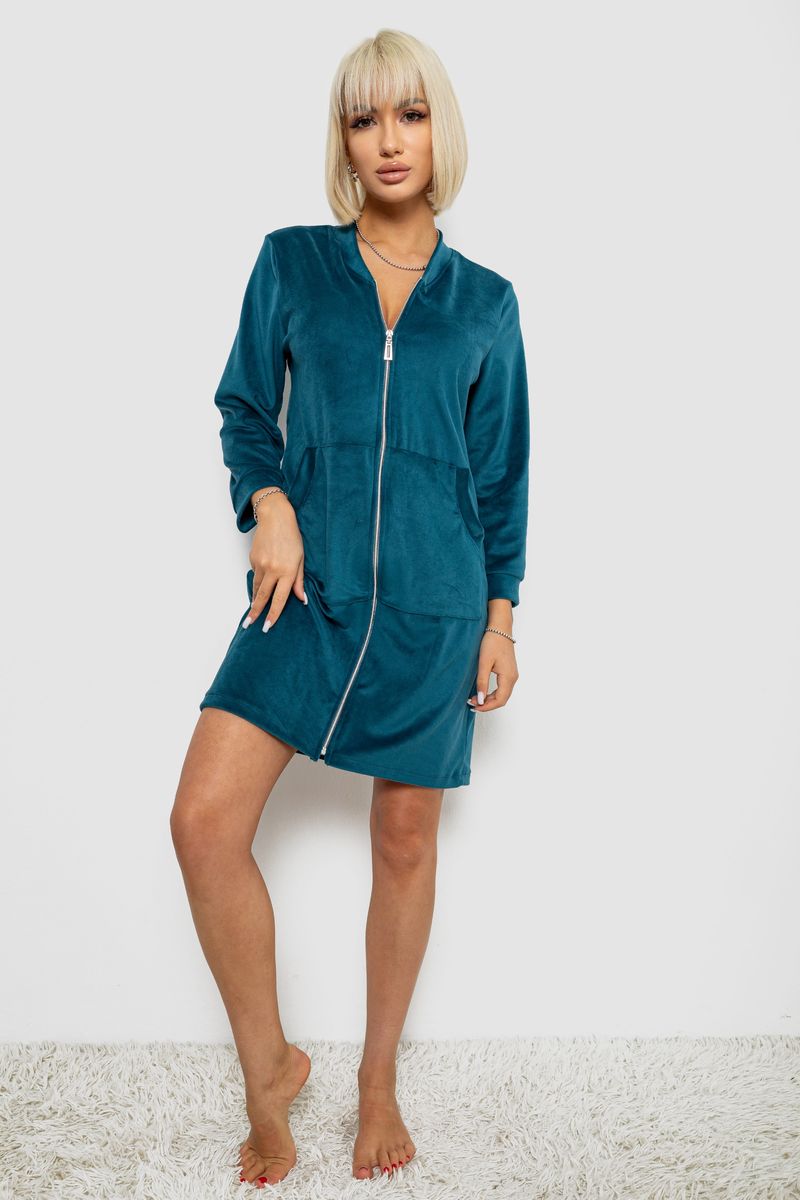 ФОТО КАРТИНКИ ЗОБРАЖЕННЯ Халат жіночий велюровий на блискавці AGER 257R1023 L-XL Смарагдовий РОЗДРІБ ОПТ ГУРТ ГУРТОМ ОПТОМ! З ЄВРОПИ! ЯКІСТЬ! Купити Львів Характеристики Ціна Оплата Доставка "БОГОДАР" ІНТЕРНЕТ-МАГАЗИН Огляд Рейтинг Порівняння Як вибрати Якісний