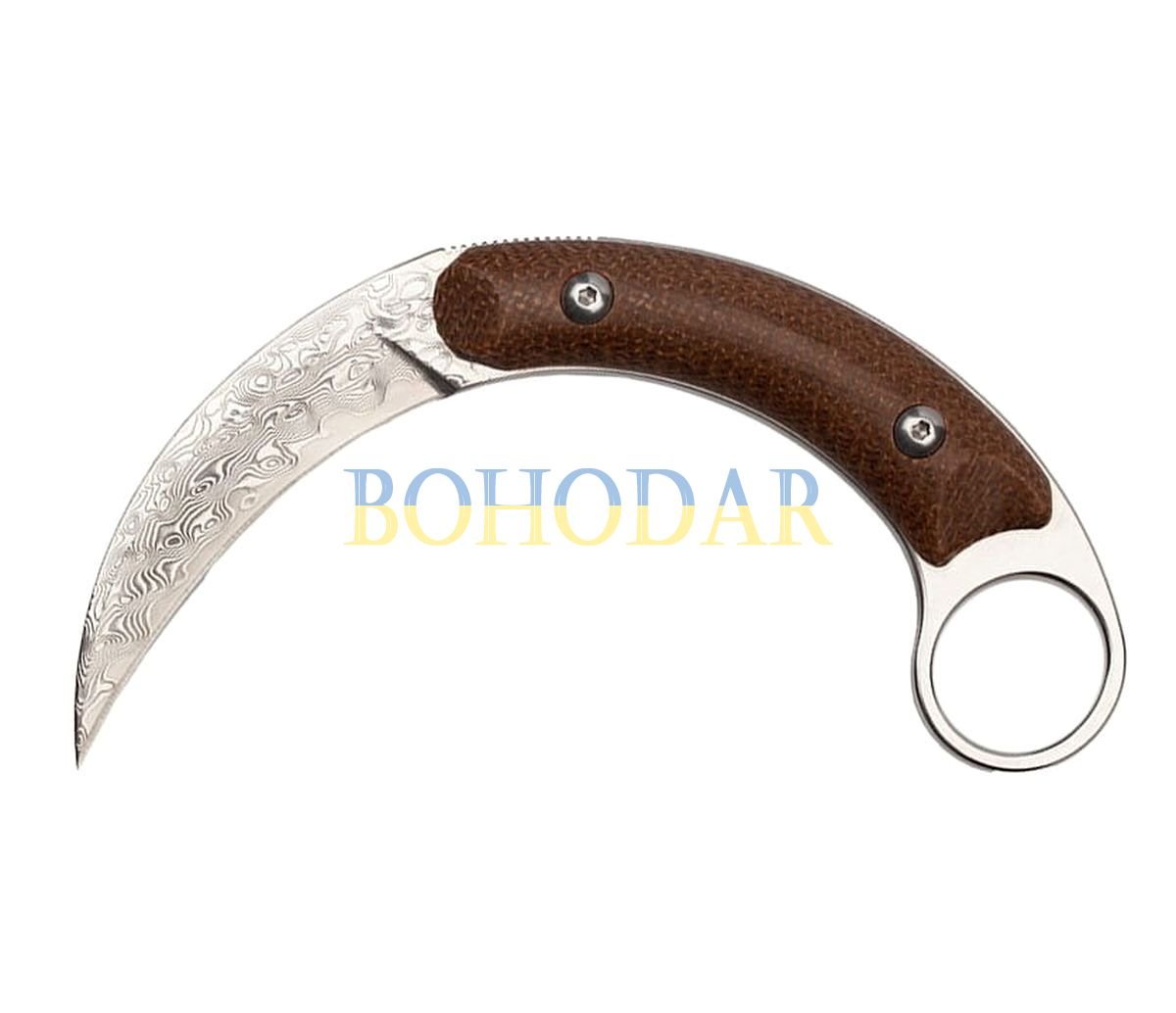 ФОТО КАРТИНКИ ЗОБРАЖЕННЯ Ніж дамаський BSH N-955 нескладний 14 см  KARAMBIT (КЕРАМБІТ) FULL TANG з Дамаської сталі Дамаск РОЗДРІБ ОПТ ГУРТ ГУРТОМ ОПТОМ! З ЄВРОПИ! ЯКІСТЬ! Купити Львів Характеристики Ціна Оплата Доставка "БОГОДАР" ІНТЕРНЕТ-МАГАЗИН Огляд Рейтинг Порівняння Як вибрати Якісний